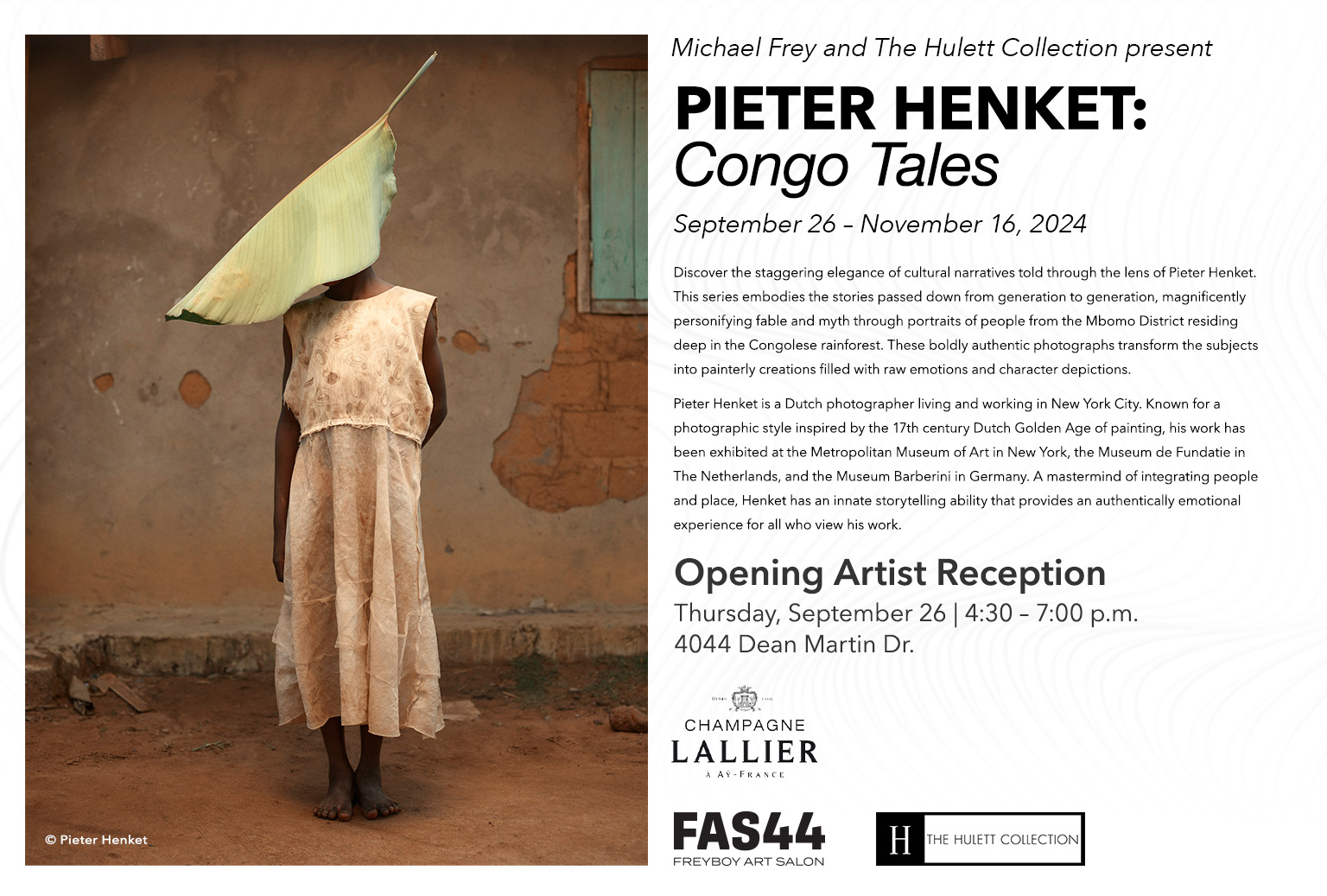 Michael Frey and The Hulett Collection presents, Pieter Henket - Congo Tales - 26th Sept - 16th Nov 2024